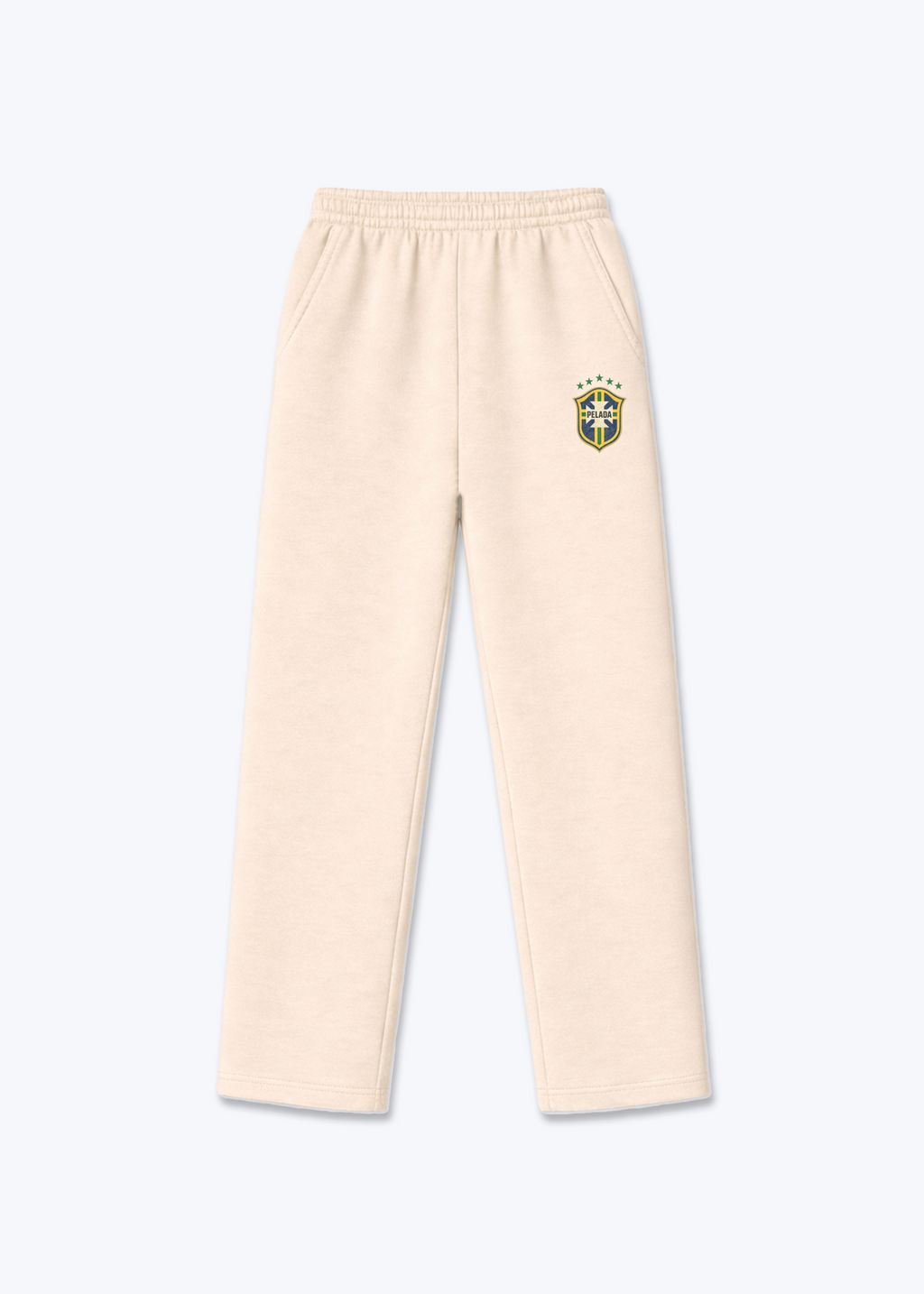 Brazil Open Leg Jogger - Beige Front (Designed)
