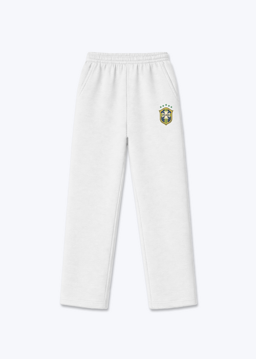 Brazil Open Leg Jogger - White Front (Designed)