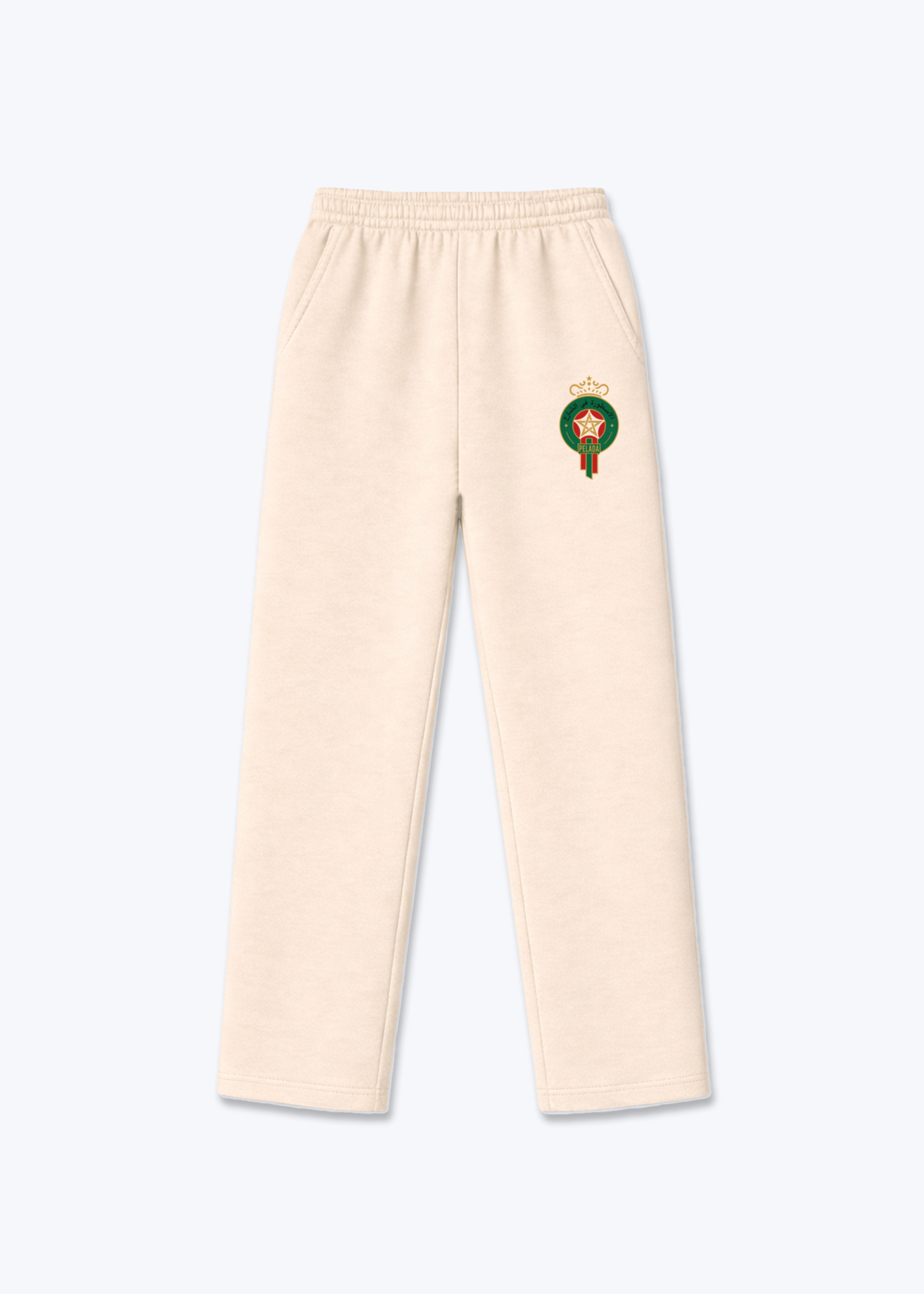 MAROCCO OPEN LEG JOGGER - Beige Front (Designed)