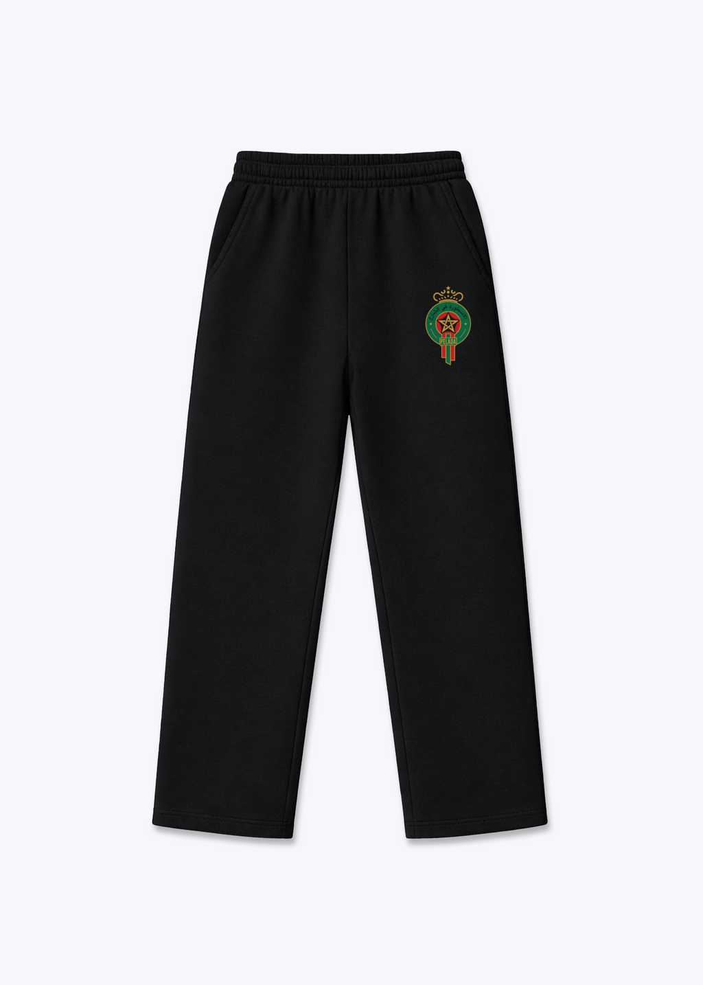 MAROCCO OPEN LEG JOGGER - Black Front (Designed)