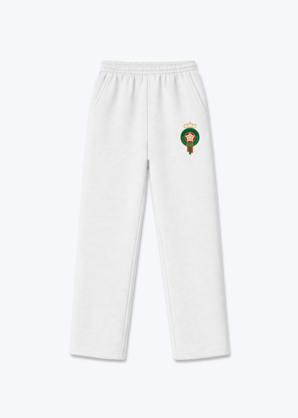 MAROCCO OPEN LEG JOGGER - White Front (Designed)