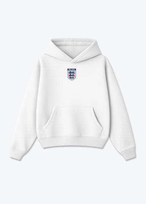 ENGLAND HOODIE - White Front (Designed)