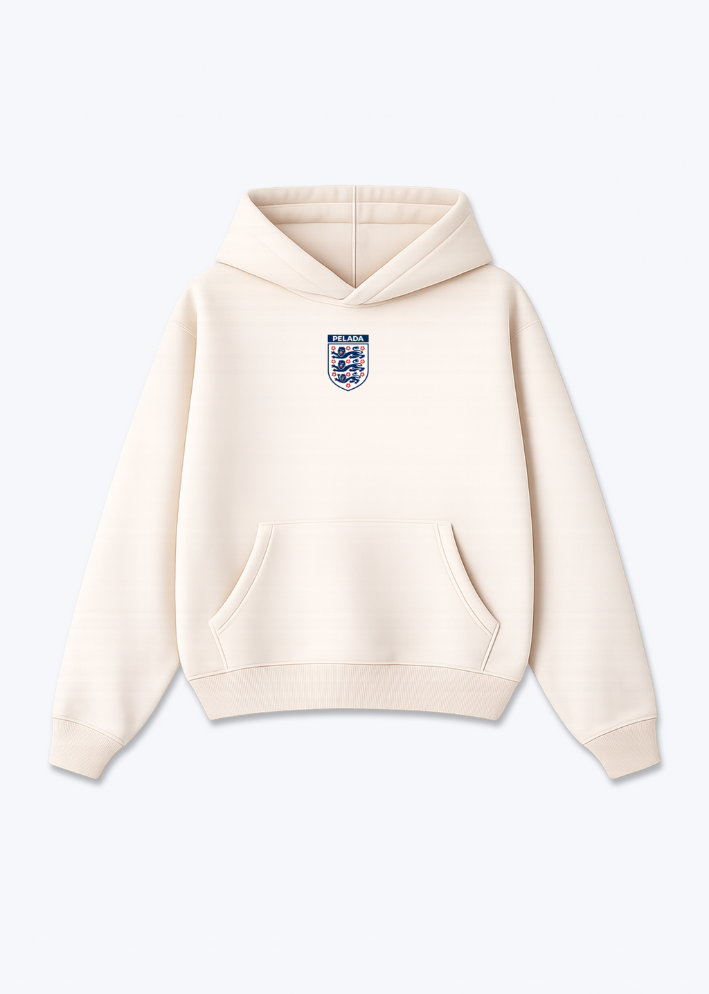 ENGLAND HOODIE - Beige Front (Designed)