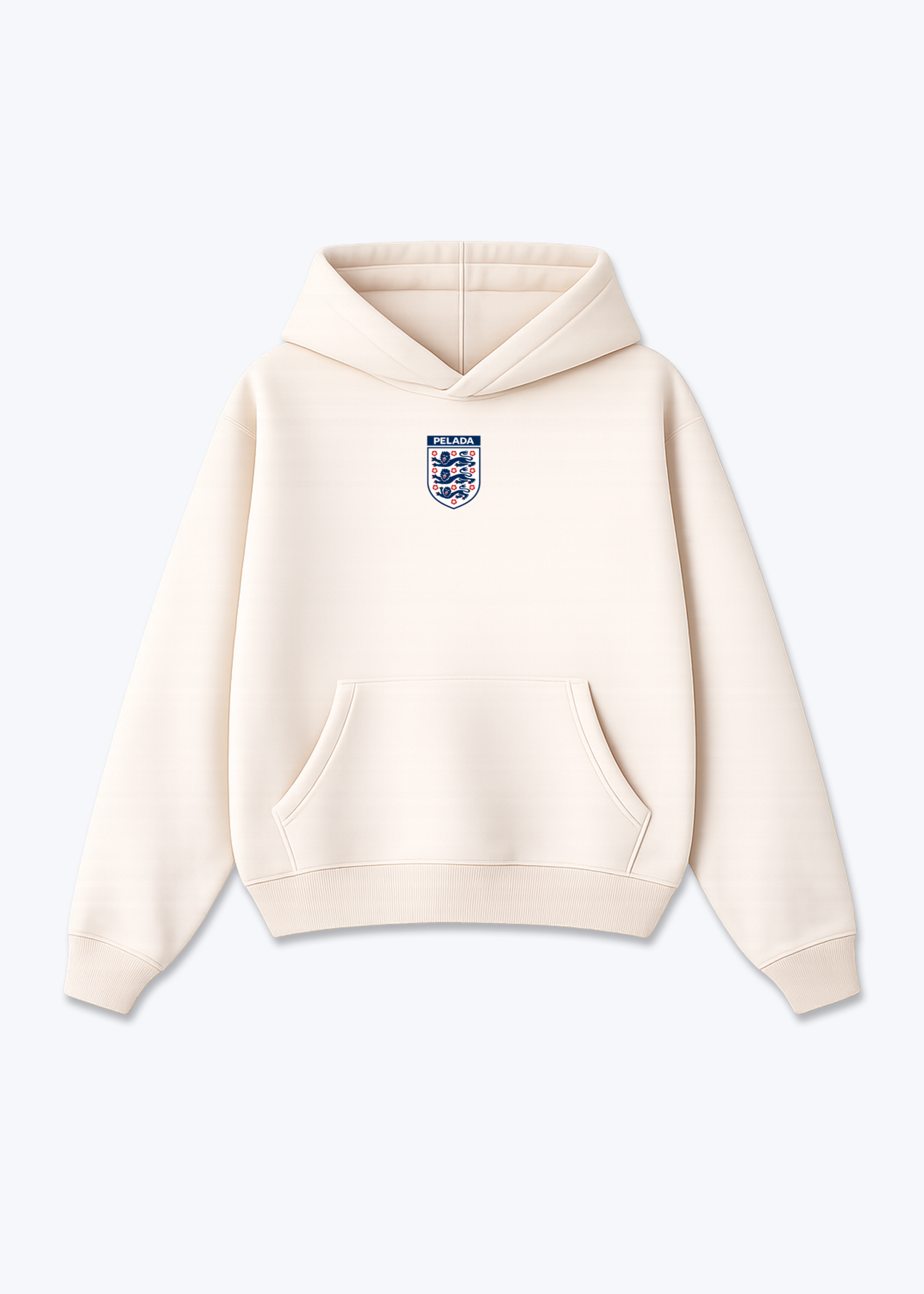 ENGLAND HOODIE - Beige Front (Designed)