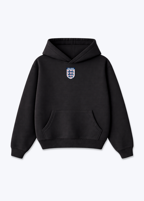 ENGLAND HOODIE - Black Front (Designed)