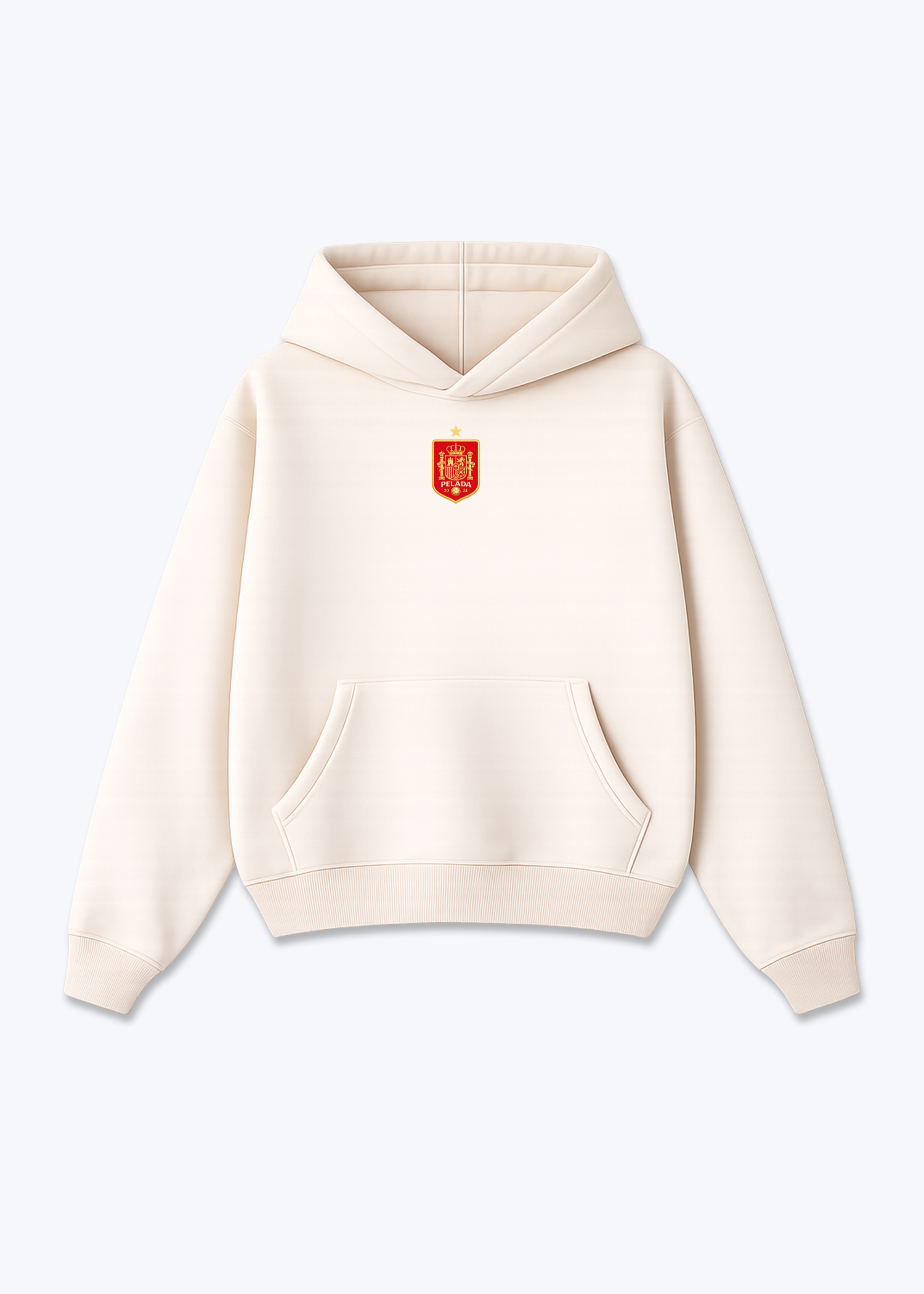 SPAIN HOODIE - Beige Front (Designed)