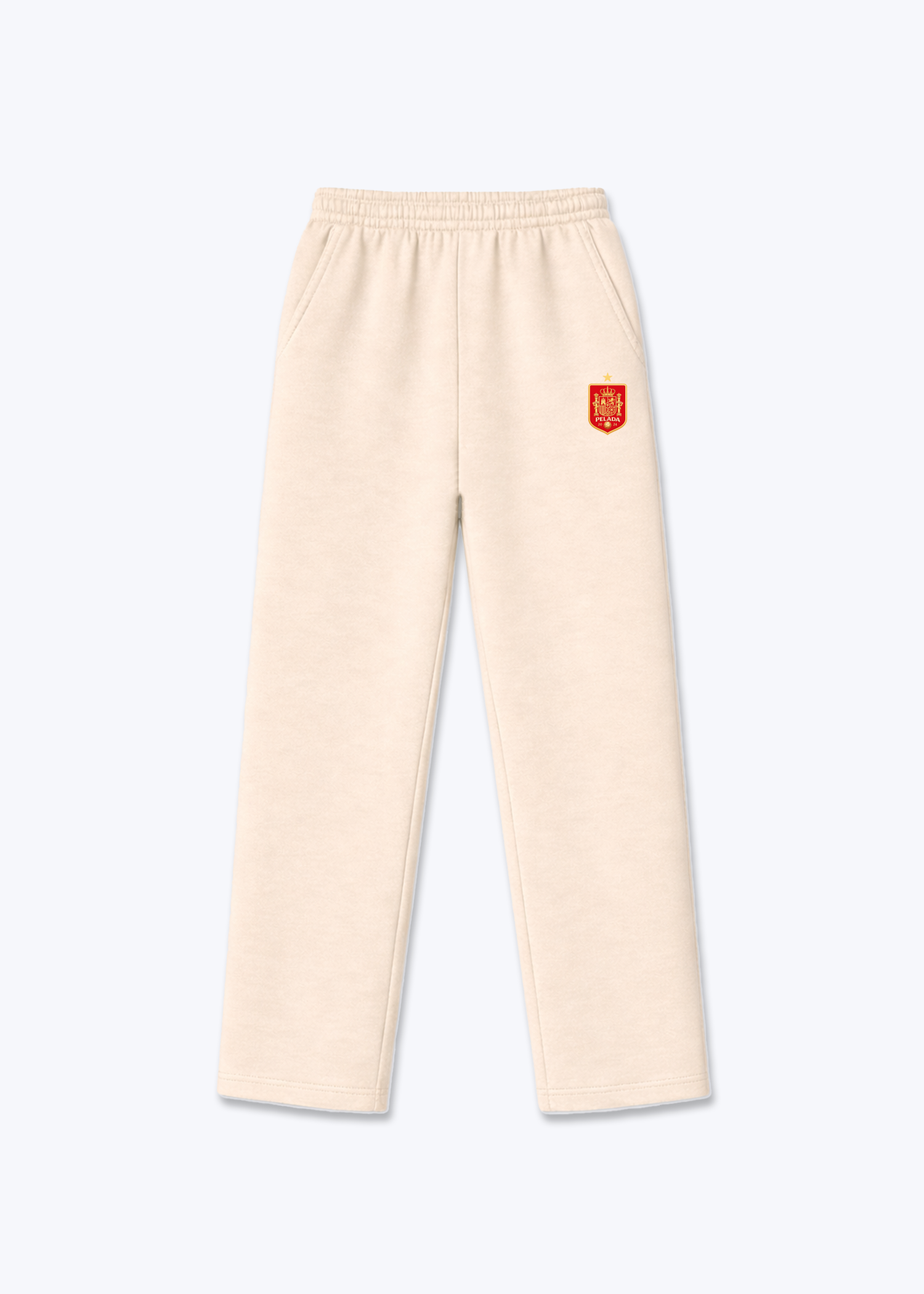 SPAIN OPEN LEG JOGGER - Beige Front (Designed)