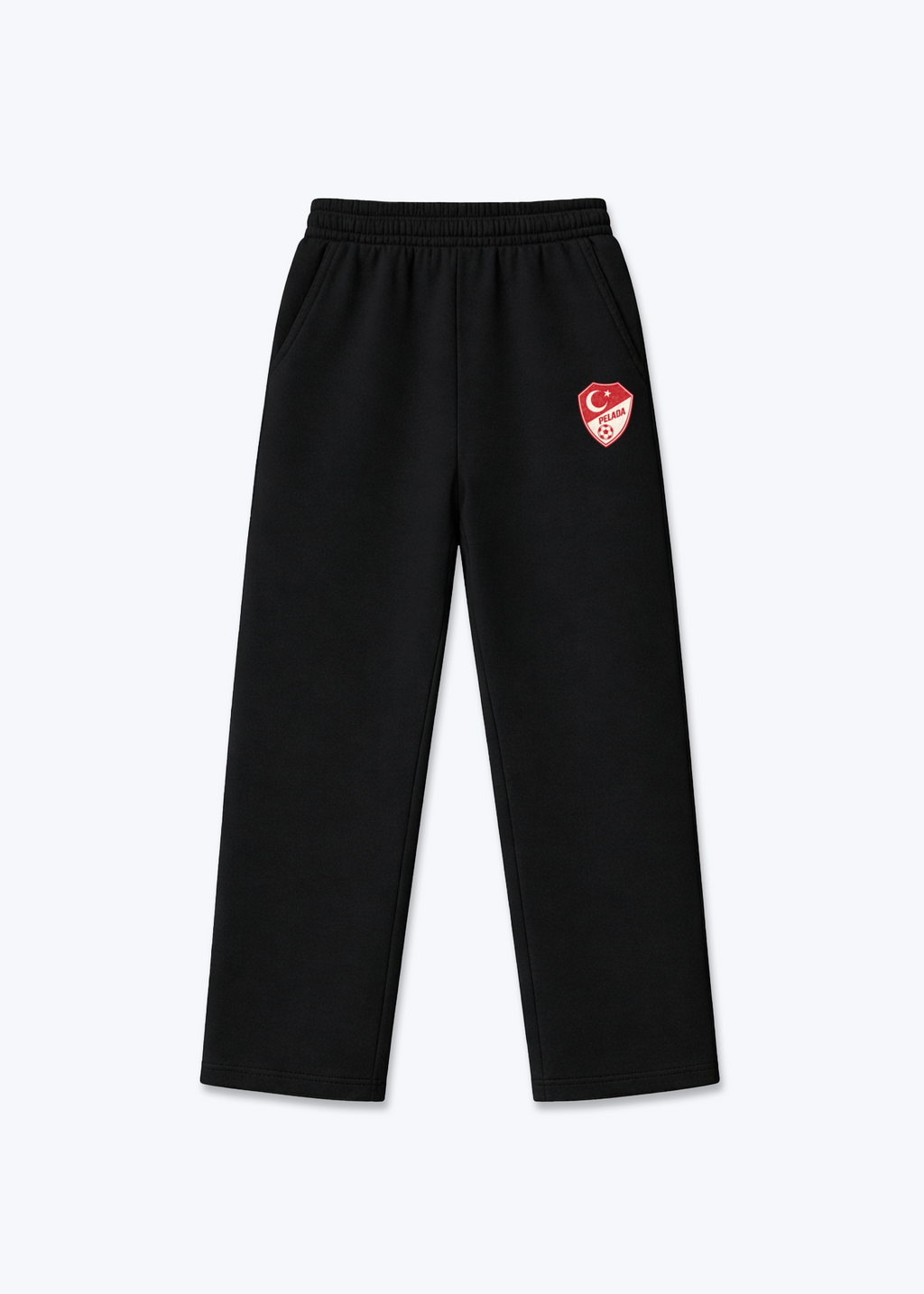 TURKIYE OPEN LEG JOGGER - Black Front (Designed)